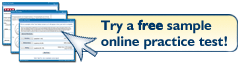 Try a free sample online practice test!
